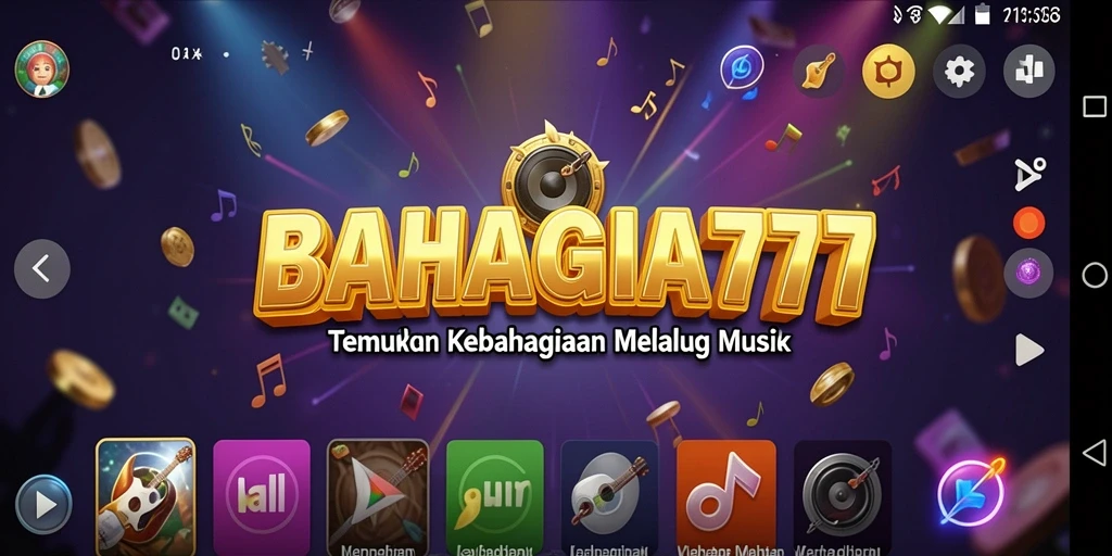 Tampilan gameplay BAHAGIA777 yang menarik dan penuh warna.