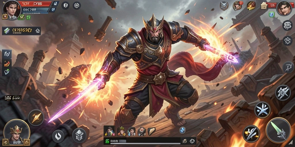 Gameplay CK789 menampilkan pertarungan yang cepat dan menarik.