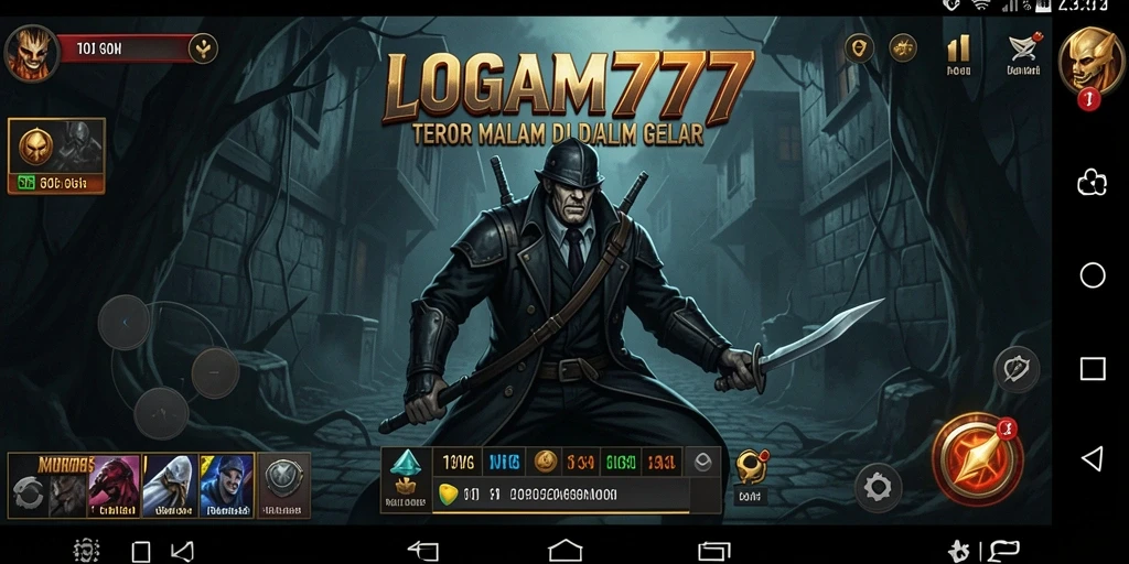 Tampilan gameplay menegangkan dari LOGAM777 di dunia kelam.