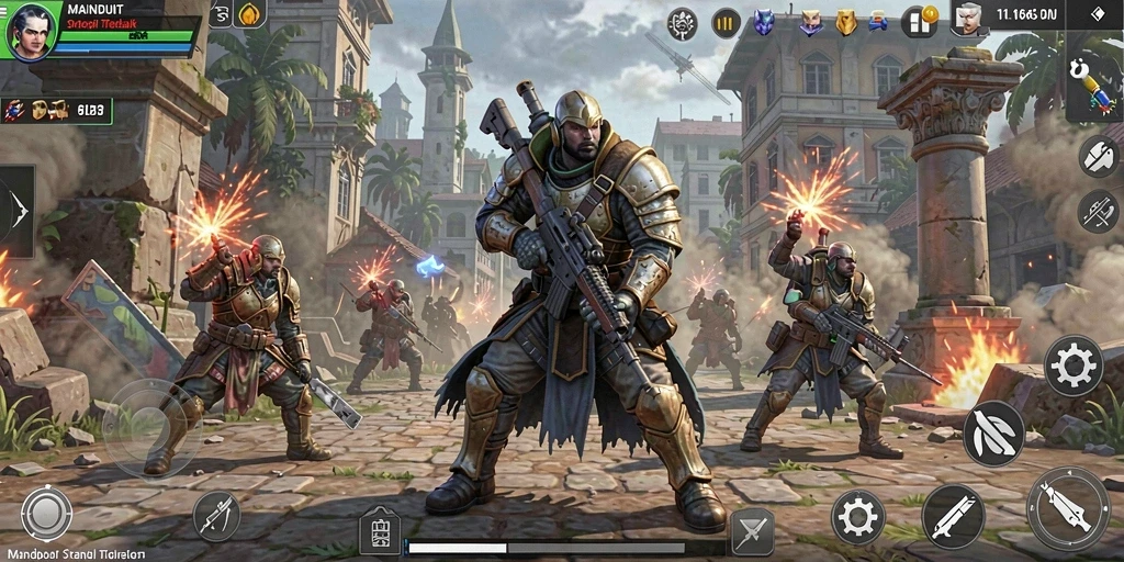 Tampilan gameplay seru dalam MAINDUIT dengan aksi strategi yang menegangkan.