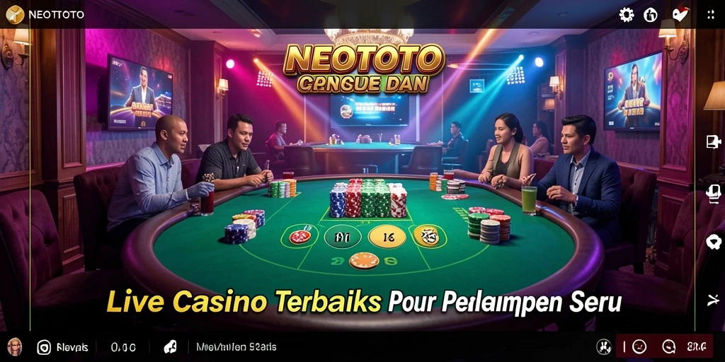 Screenshot gameplay NEOTOTO menampilkan suasana Live Casino yang mendebarkan.