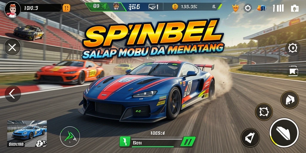 Tampilan seru balapan dalam SPINBET dengan grafis menawan.