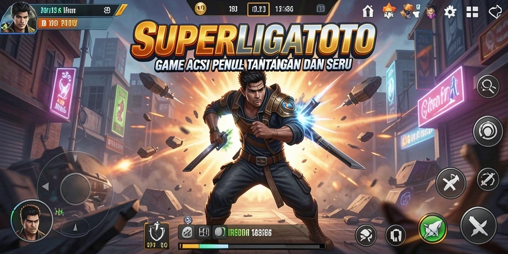 Gameplay <strong>SUPERLIGATOTO</strong> yang seru dan penuh aksi