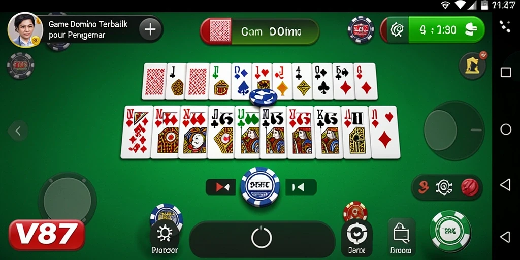 Tampilan gameplay seru dan menantang di V87.