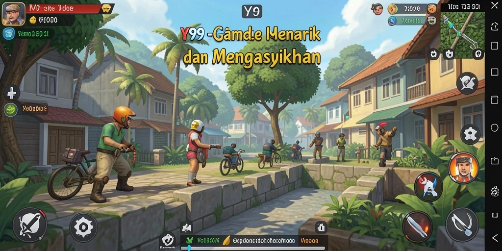 Screenshot menunjukkan gameplay yang menarik dan sederhana dari Y89.